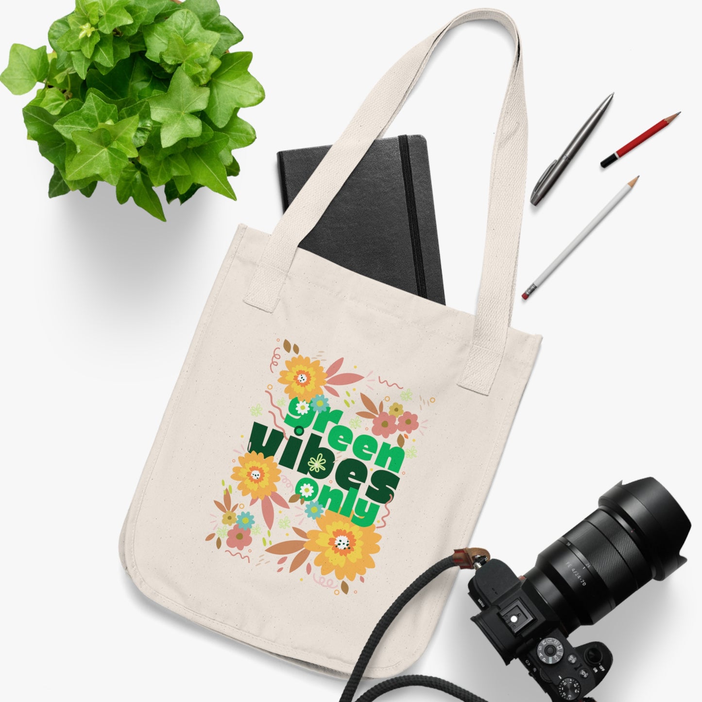 Eco Tote Bag - Green Vibes Only