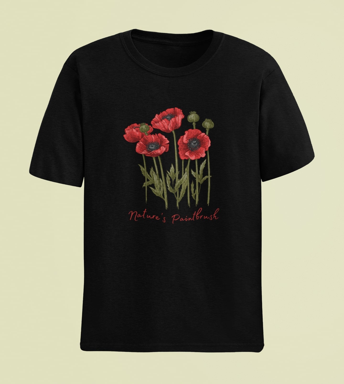 Eco-Friendly Nature T-Shirt – Poppies